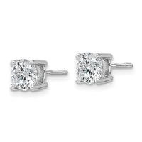 Plat 1 1/2ct Cert Lab Grown Dia VS+ F+ Round Comp Screwback Earrings