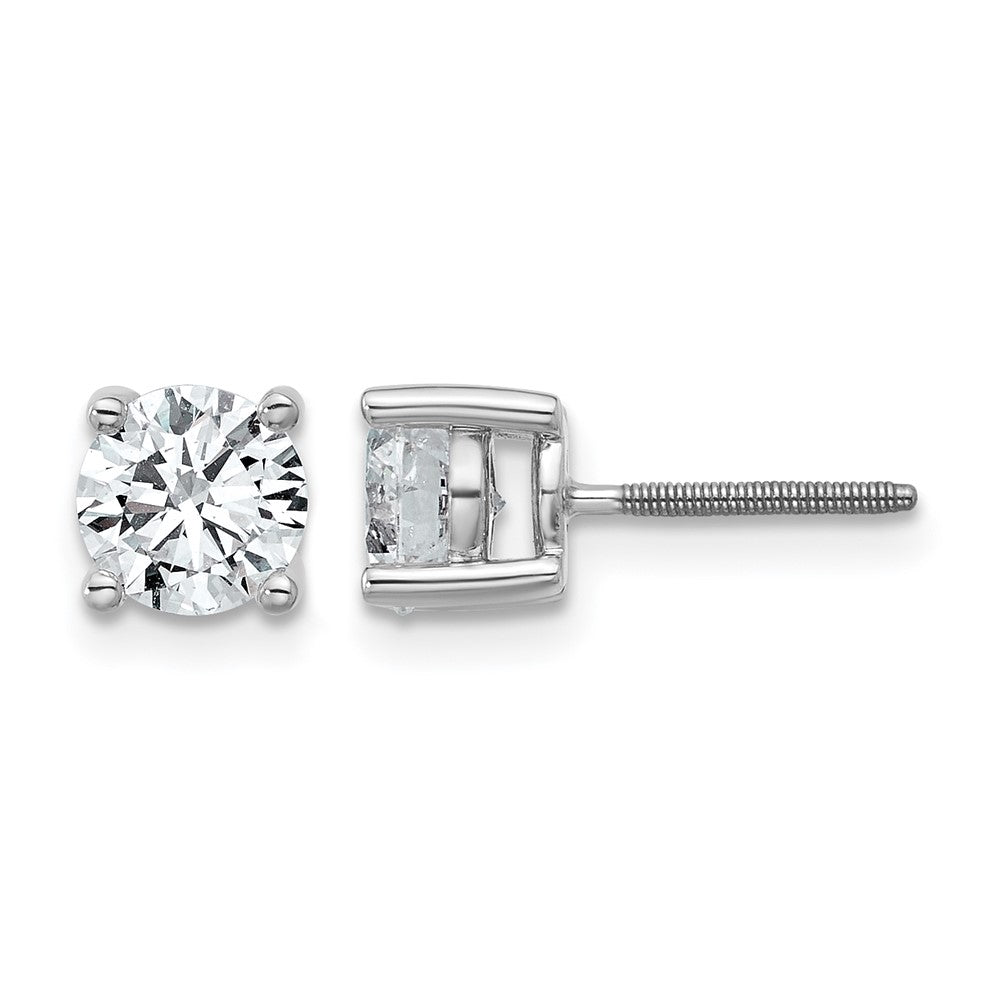 14kw 1 1/2ct Lab Grown Dia VS+ F+ Comp Screwback Heavyweight Earrings