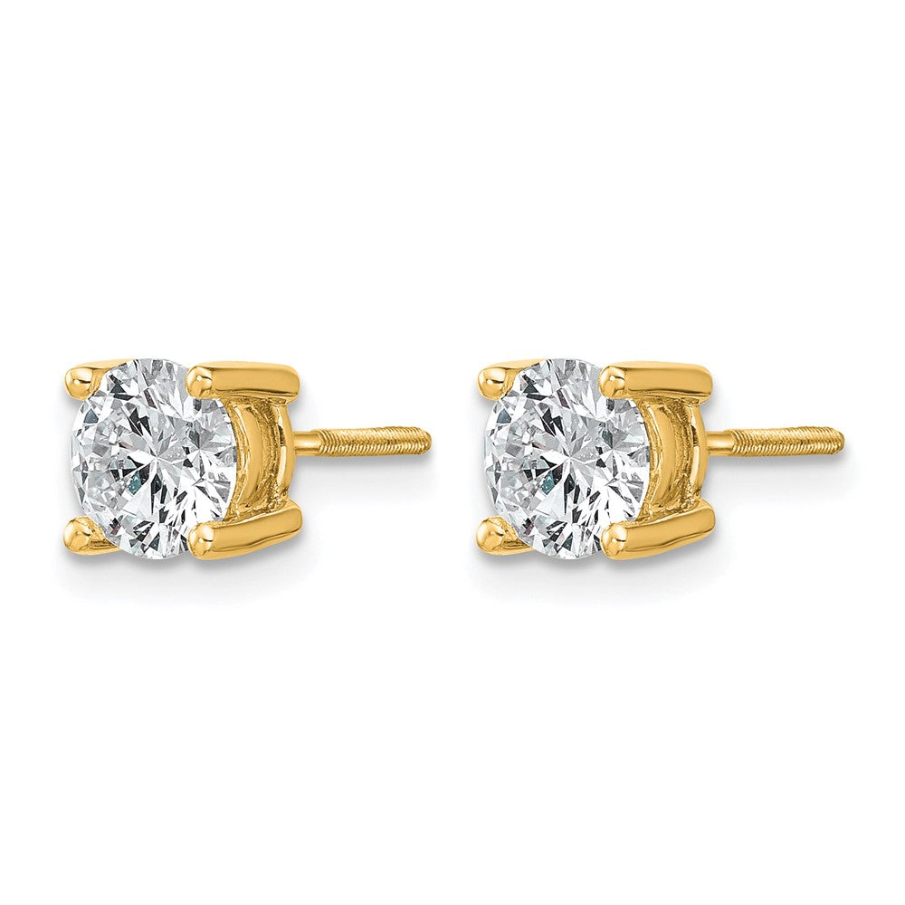 14ky 1 1/2ct Cert Lab Grown Dia VS+ F+ Comp Screwback Hvywt Earrings