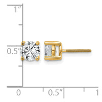14ky 1 1/2ct Lab Grown Dia VS/SI+ G+ Comp Screwback Hvywt Earrings