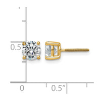 18ky 4ct Lab Grown Diamond VS+ F+ Round Complete Screwback Earrings