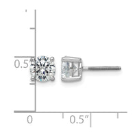 Plat 2 1/2ct Lab Grown Diamond VS+ F+ Round Comp Screwback Stud Earrings