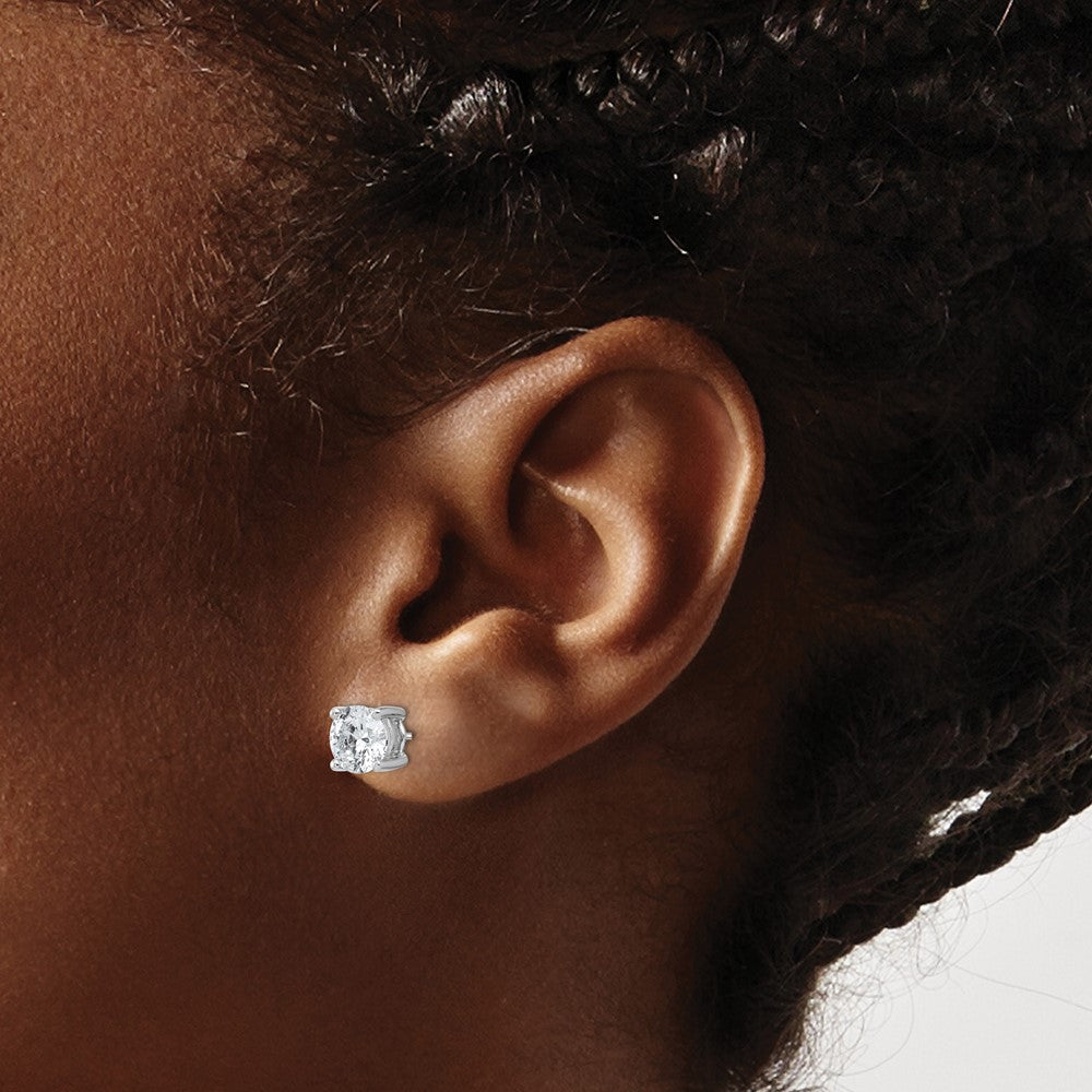 14kw 2ct Cert Lab Grown Dia VS+ F+ Comp Screwback Heavyweight Earrings