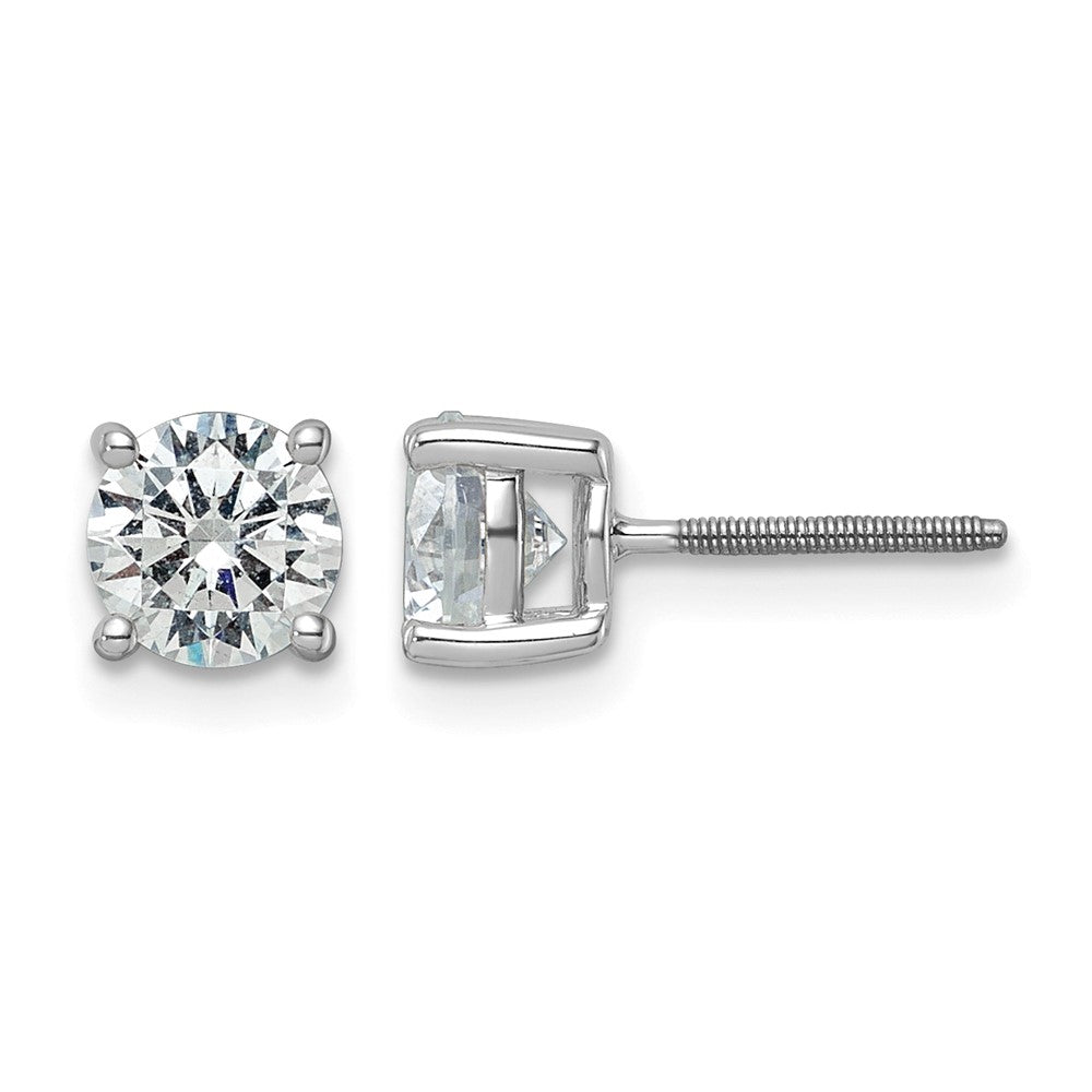 14kw 2 1/2ct Lab Grown Dia VS/SI+ G+ Comp Screwback Heavyweight Earrings