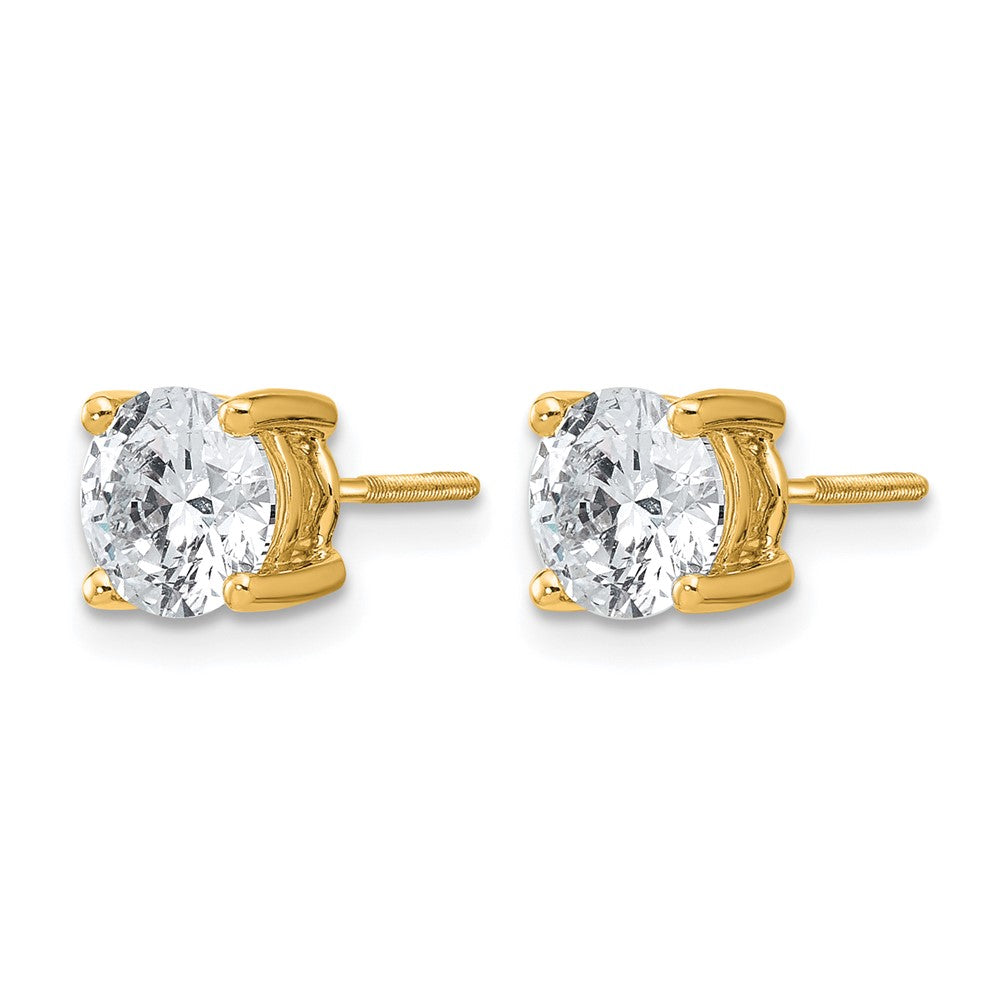 14ky 2ct Cert Lab Grown Dia VS/SI+ G+ Comp Screwback Hvywt Earrings