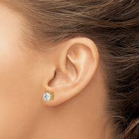 14ky 2ct Cert Lab Grown Dia VS/SI+ G+ Comp Screwback Hvywt Earrings