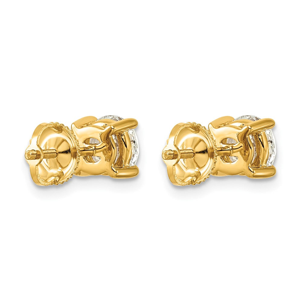 14ky 2ct Cert Lab Grown Dia VS/SI+ G+ Comp Screwback Hvywt Earrings