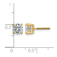 14ky 6ct Cert Lab Grown Dia VS/SI+ G+ Comp Screwback Hvywt Earrings