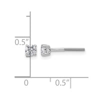 14kw 1/3ct Lab Grown Dia VS+ F+ Round Comp Ltwt Screwback Earrings