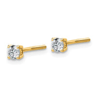 14ky 1/3ct Lab Grown Dia VS+ F+ Round Comp Ltwt Screwback Earrings