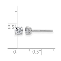 14kw 1/2ct Lab Grown Dia VS+ F+ Round Comp Ltwt Screwback Earrings