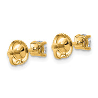14ky 1/2ct Lab Grown Dia VS/SI+ G+ Round Comp Ltwt Screwback Earrings