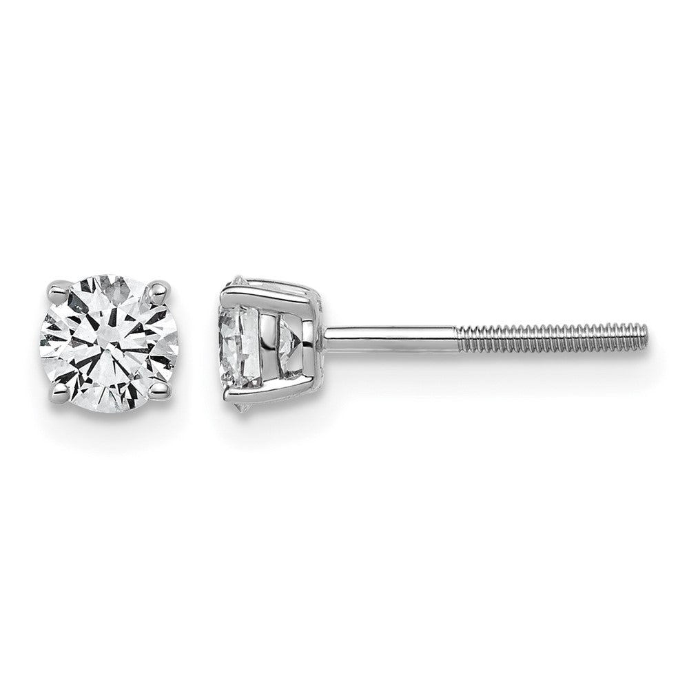 14kw 5/8ct Lab Grown Dia VS+ F+ Comp Lightweight Screwback Earrings
