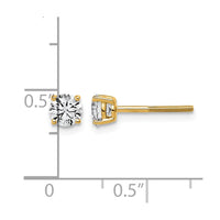 14ky 5/8ct Lab Grown Dia VS+ F+ Comp Lightweight Screwback Earrings