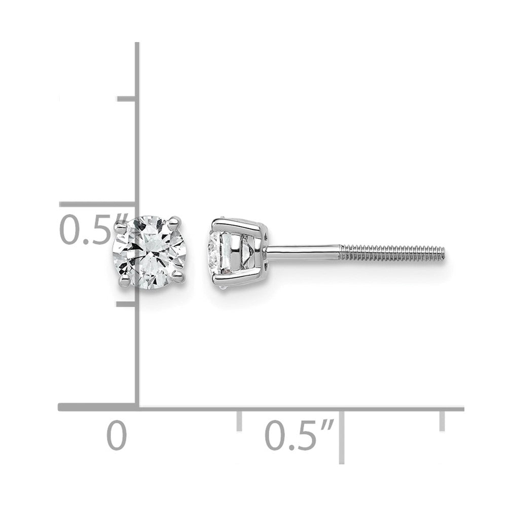 14kw 3/4ct Lab Grown Dia VS/SI+ G+ Comp Lightweight Screwback Earrings