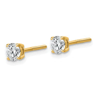 14ky 3/4ct Lab Grown Dia VS+ F+ Comp Lightweight Screwback Earrings