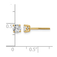 14ky 3/4ct Lab Grown Dia VS+ F+ Comp Lightweight Screwback Earrings
