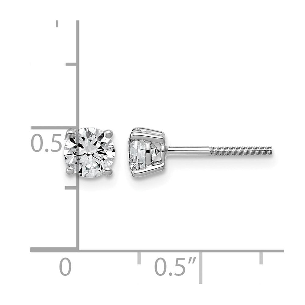 14kw 1ct Lab Grown Diamond VS/SI+ G+ Comp Lightweight Screwback Earrings