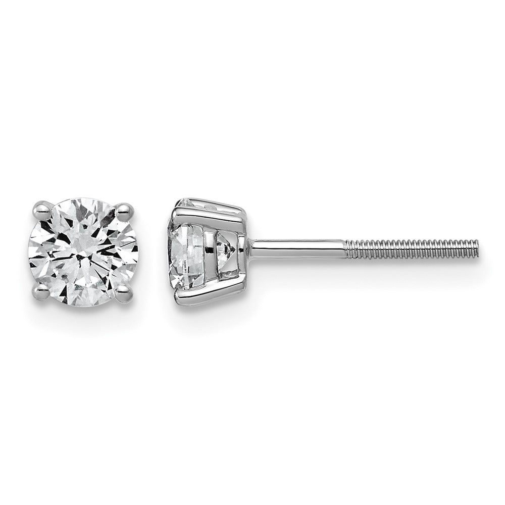 14kw 1ct Lab Grown Diamond VS/SI+ G+ Comp Lightweight Screwback Earrings