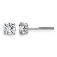 14kw 1ct Lab Grown Diamond VS+ F+ Comp Lightweight Screwback Earrings