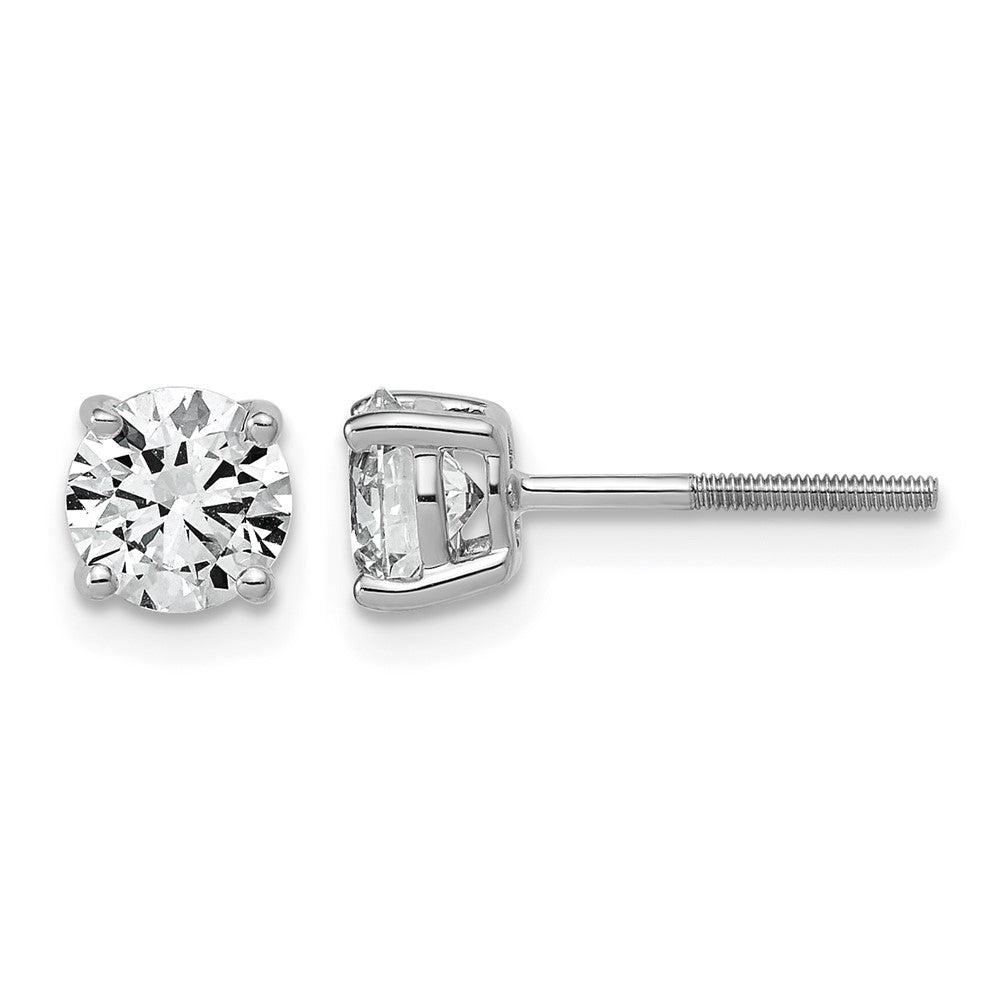 14kw 1 1/2ct Lab Grown Dia VS/SI+ G+ Comp Lightweight Screwback Earrings