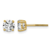 14ky 1 1/2ct Lab Grown Dia VS+ F+ Round Comp Ltwt Scrwbck Earrings