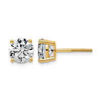14ky 4ct Lab Grown Dia VS+ F+ Comp Lightweight Screwback Earrings