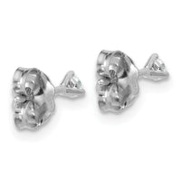 Platinum 1/10ct Lab Grown Dia VS+ F+ Round Comp 3 Prong Stud Earrings