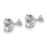 14kw 1/6ct Lab Grown Diamond VS+ F+ Round Comp 3 Prong Stud Earrings