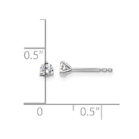 14kw 1/5ct Lab Grown Diamond VS+ F+ Round Comp Stud Earrings