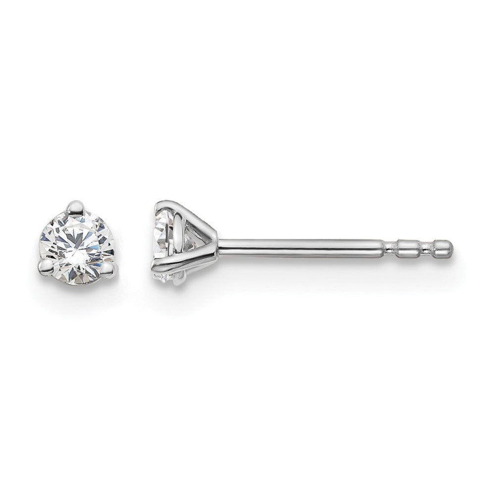 14kw 1/5ct Cert Lab Grown Diamond VS+ F+ Round Comp Stud Earrings