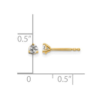 14ky 1/5ct Lab Grown Diamond VS+ F+ Round Comp Stud Earrings