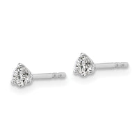 18kw 1/4ct Lab Grown Diamond VS+ F+ Round Complete Stud Earrings