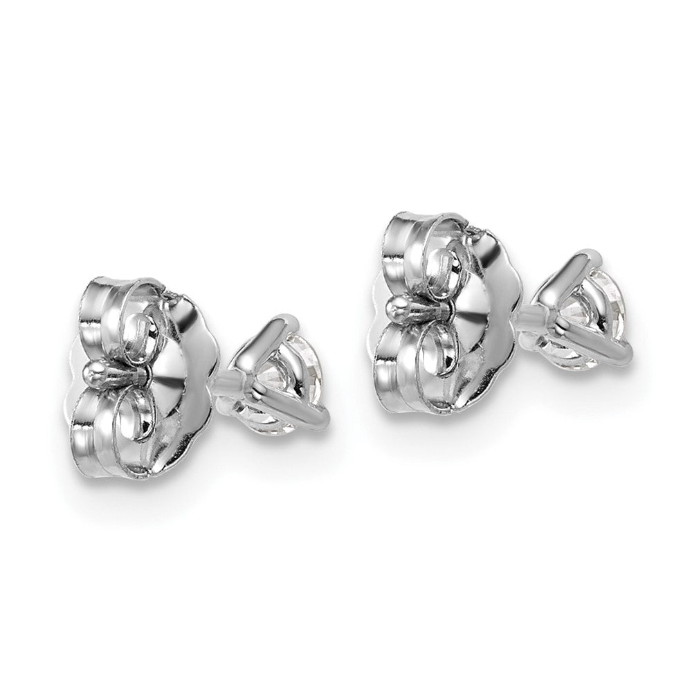 18kw 1/4ct Lab Grown Diamond VS+ F+ Round Complete Stud Earrings