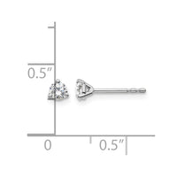 18kw 1/4ct Lab Grown Diamond VS+ F+ Round Complete Stud Earrings