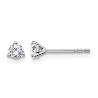 18kw 1/4ct Lab Grown Diamond VS+ F+ Round Complete Stud Earrings