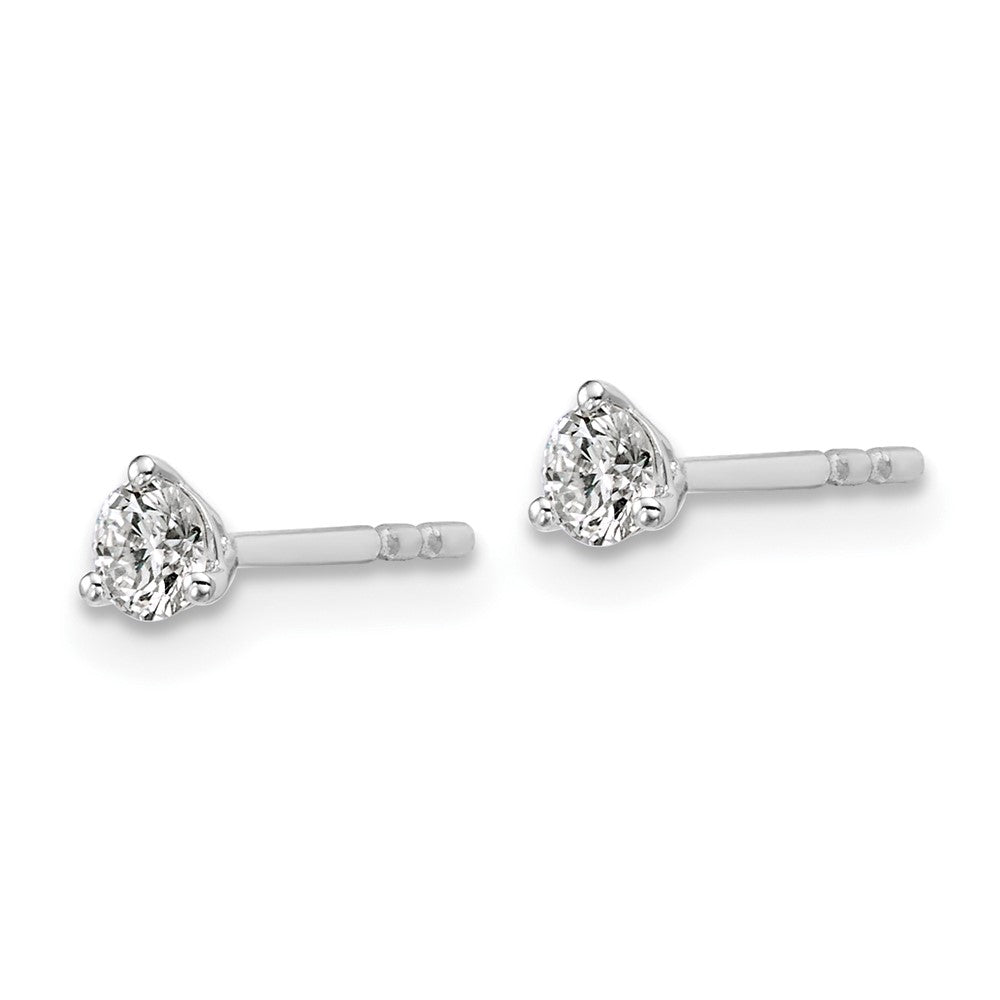 Platinum 1/4ct Cert Lab Grown Diamond VS+ F+ Round Comp Stud Earrings