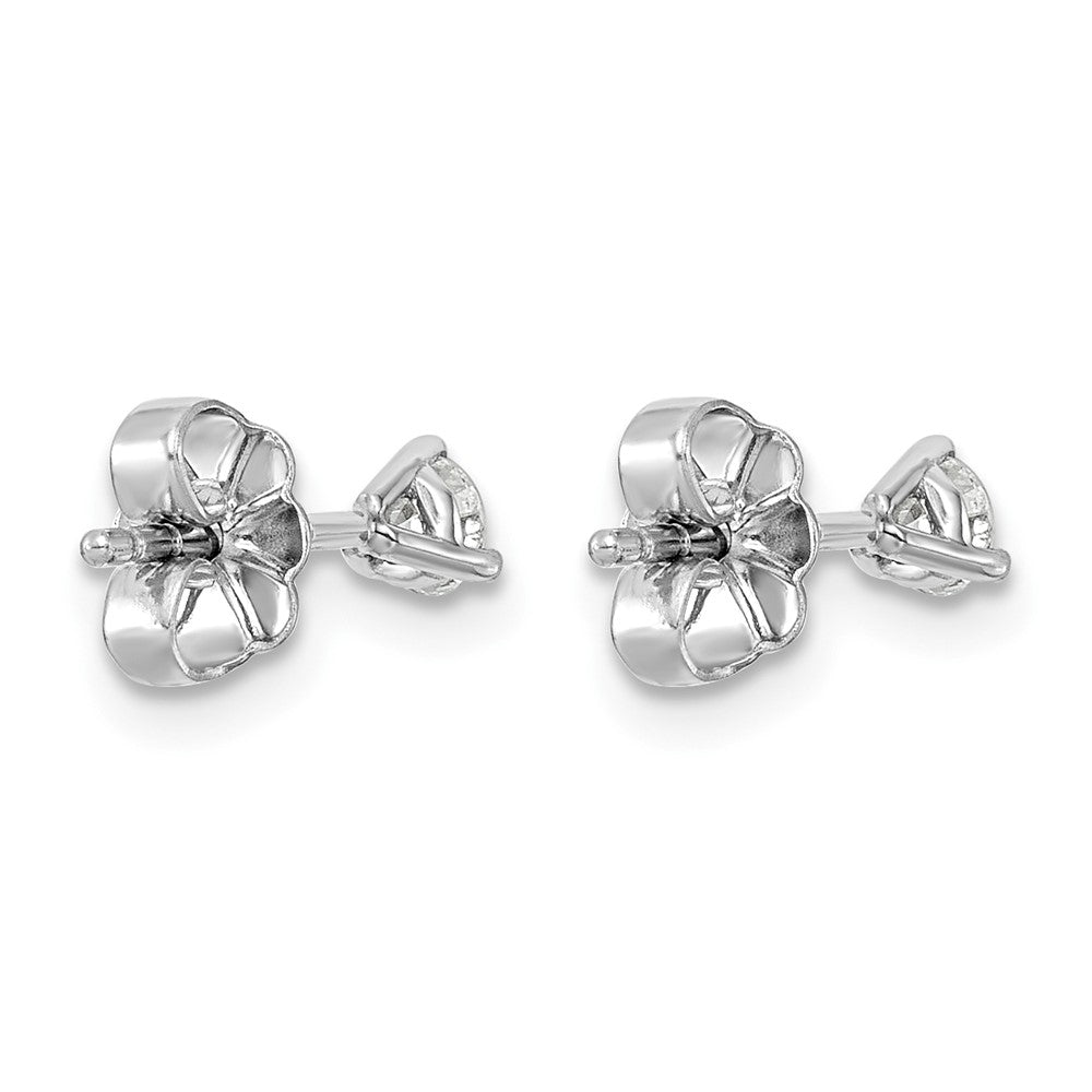 Platinum 1/4ct Lab Grown Diamond VS+ F+ Round Comp Stud Earrings
