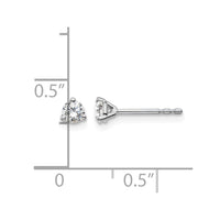 Platinum 1/4ct Lab Grown Diamond VS+ F+ Round Comp Stud Earrings