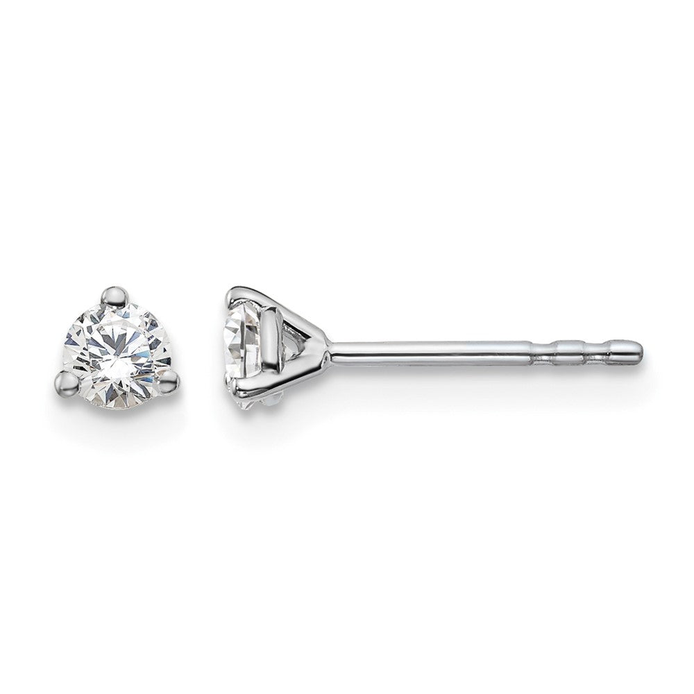 Platinum 1/4ct Lab Grown Diamond VS+ F+ Round Comp Stud Earrings