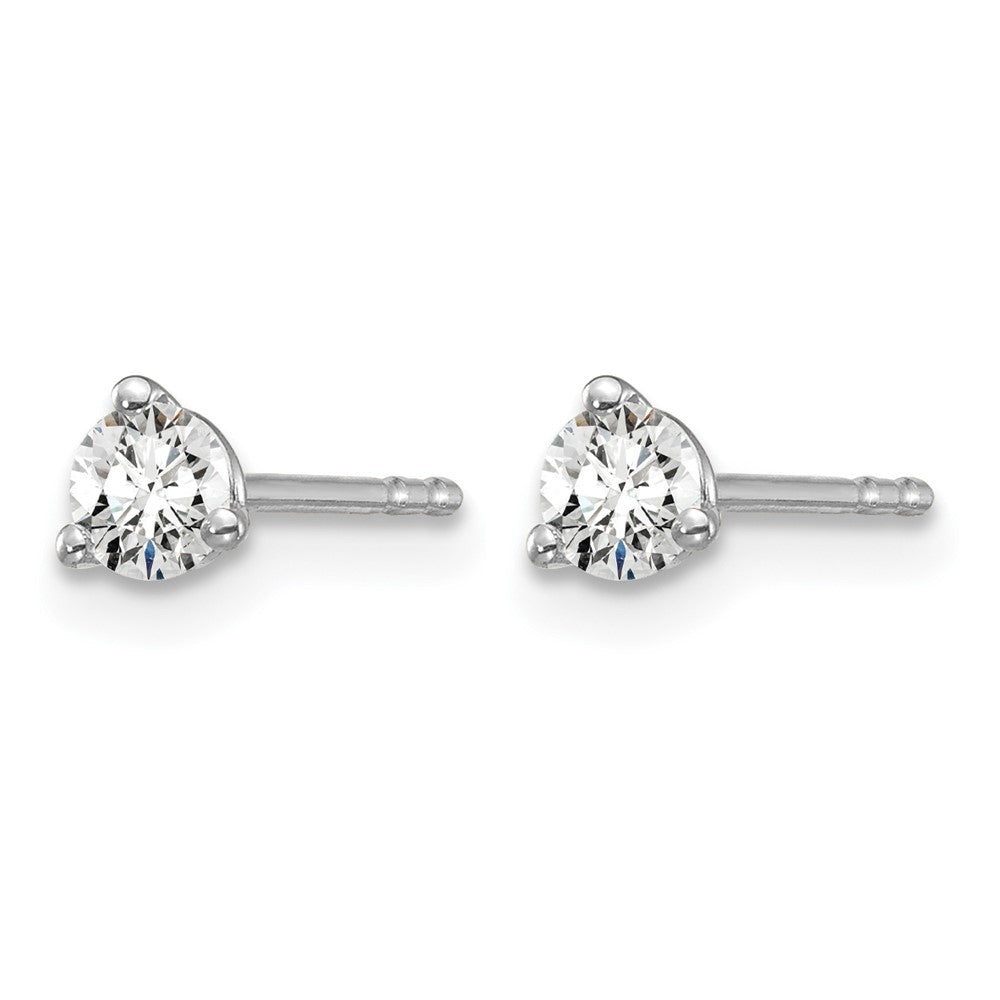 14kw 1/4ct Cert Lab Grown Diamond VS/SI+ G+ Round Comp Stud Earrings