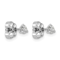 14kw 1/4ct Lab Grown Diamond VS+ F+ Round Comp Stud Earrings