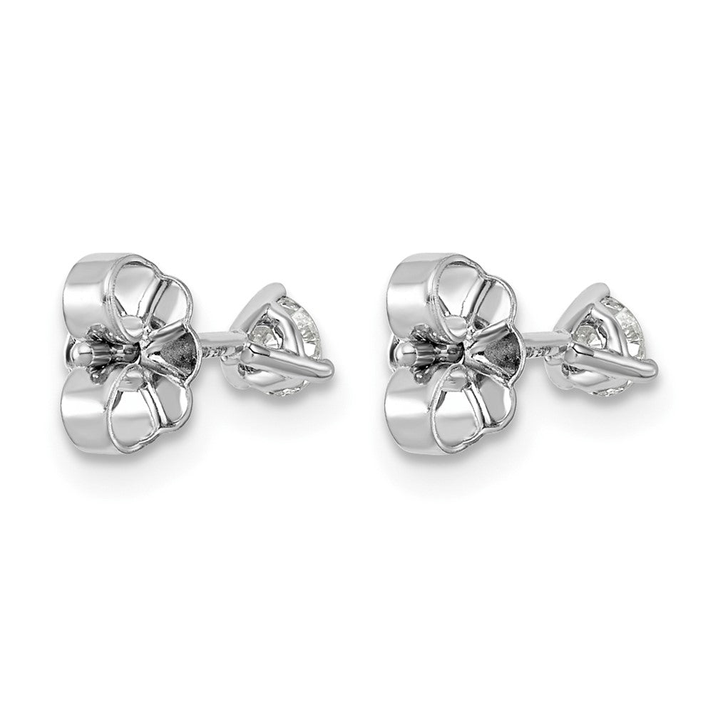 14kw 1/4ct Cert Lab Grown Diamond VS/SI+ G+ Round Comp Stud Earrings