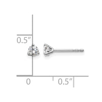 14kw 1/4ct Cert Lab Grown Diamond VS/SI+ G+ Round Comp Stud Earrings