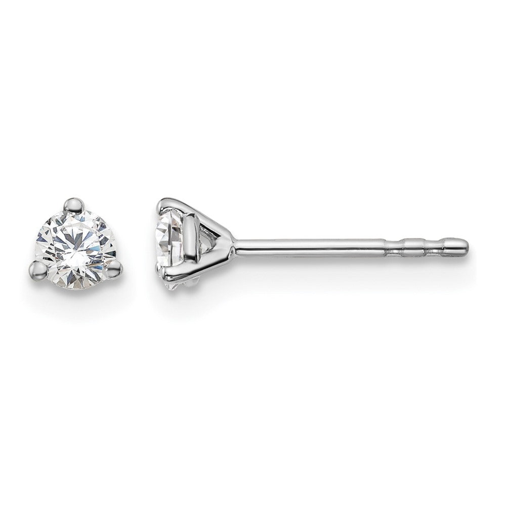 14kw 1/4ct Lab Grown Diamond VS+ F+ Round Comp Stud Earrings