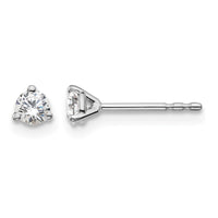 14kw 1/4ct Lab Grown Diamond VS+ F+ Round Comp Stud Earrings