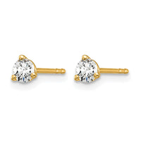 14ky 1/4ct Lab Grown Diamond VS+ F+ Round Comp Stud Earrings