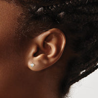 14ky 1/4ct Lab Grown Diamond VS+ F+ Round Comp Stud Earrings