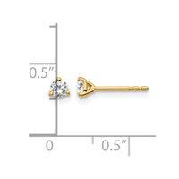 14ky 1/4ct Lab Grown Diamond VS+ F+ Round Comp Stud Earrings