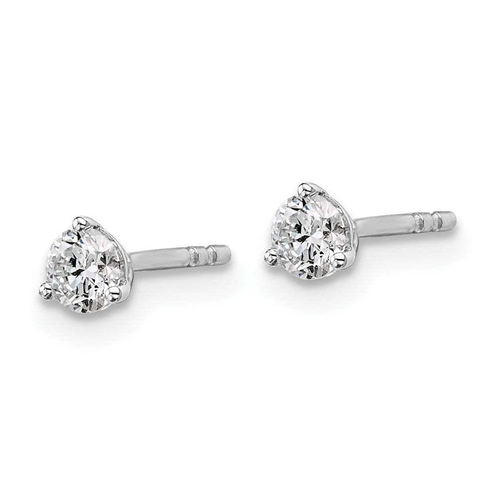 Platinum 1/3ct Cert Lab Grown Diamond VS+ F+ Round Comp Stud Earrings